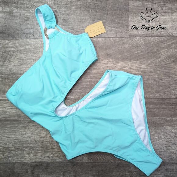 Hilinker One Shoulder One Piece Swimsuit Size S - Picture 1 of 4